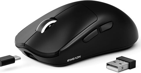 X23PRO MOUSE WIRELESS GAMING MOUSE ، 2.4G/BT5.0/USB-C Esports Mouse ، 800MAH ARCHARGELISE MOUSE MOUSE ، 12000 DPI MOUSE مع 6 أزرار قابلة للبرمجة ، للكمبيوتر المحمول/MAC ، الأسود ، الأسود in Kuwait