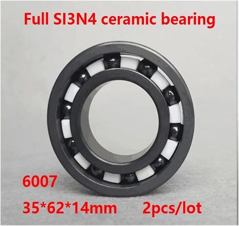 2pcs/lot 6007 35×62×14 mm Full SI3N4 Ceramic Bearing deep Groove Ball Bearings Silicon 35 * 62 14mm in Saudi Arabia