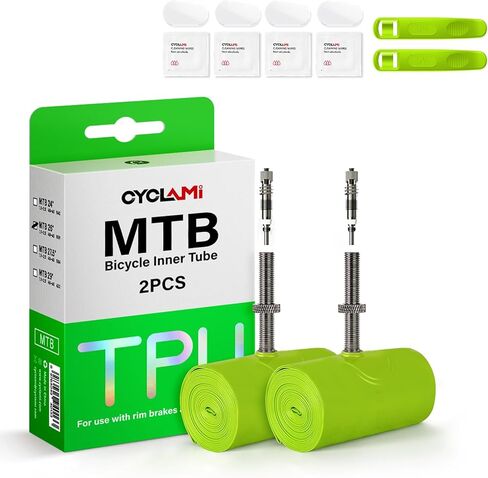 2 Pack 29'' TPU Bike Inner Tube Ultralight Mountain Bicycle Tire Compatible with 29'' x 1.9/2.0/2.1/2.2/2.3/2.4/2.5 Presta Valve 1.77''/45mm, Removable Nozzle Core in Saudi Arabia