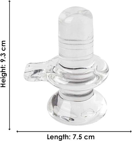 SATVIK 2-2.5 INCH Crystal Shiva Lingam l Pure Sphatik Quartz Shivling for Pooja, Meditation & Devotion l Decorative Showpiece for Gifting l Healing Stones l Car Dashboard Items (Size 3) in Saudi Arabia