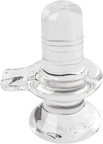 SATVIK 2-2.5 INCH Crystal Shiva Lingam l Pure Sphatik Quartz Shivling for Pooja, Meditation & Devotion l Decorative Showpiece for Gifting l Healing Stones l Car Dashboard Items (Size 3) in Saudi Arabia
