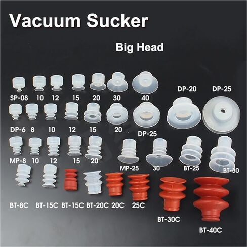 1pcs SP/DP/MP Large Vacuum Silicone Suction Cup Single Layer Industrial Pneumatic Accessories Strong Suction Nozzle(-6,DP) in Kuwait