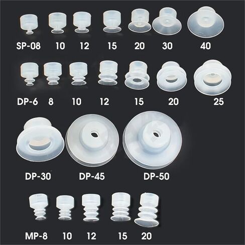 1pcs SP/DP/MP Large Vacuum Silicone Suction Cup Single Layer Industrial Pneumatic Accessories Strong Suction Nozzle(-6,DP) in Kuwait