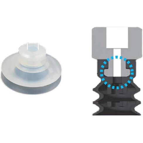 1pcs SP/DP/MP Large Vacuum Silicone Suction Cup Single Layer Industrial Pneumatic Accessories Strong Suction Nozzle(-6,DP) in Kuwait