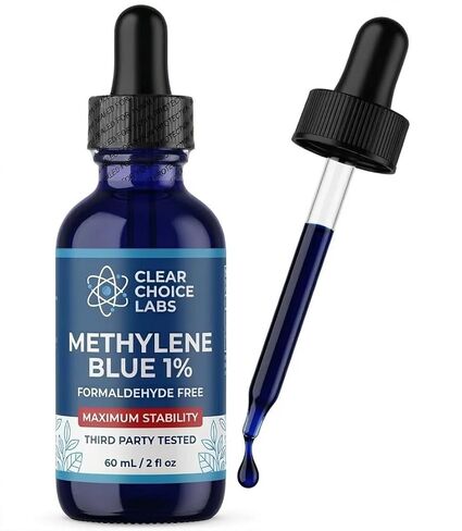 محلول أزرق الميثيلين 1% | تم اختبار المعادن الثقيلة | مخزنة ومستقرة بشكل احترافي | قطارة زجاجية محكمة الغلق ومحمية من الأشعة فوق البنفسجية سعة 60 مل in Kuwait