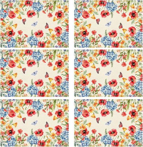 XCHI Watercolor Colorful Wildflowers Butterfly Spring Table Runner Summer Table Decoration for Party Home Kitchen Dining Holiday Decor 13x72 Inch in Saudi Arabia