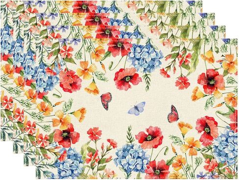 XCHI Watercolor Colorful Wildflowers Butterfly Spring Table Runner Summer Table Decoration for Party Home Kitchen Dining Holiday Decor 13x72 Inch in Saudi Arabia