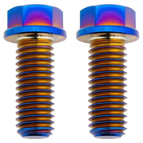 Tusk Titanium Bolt M8 x 45mm x 1.25 Pitch 2 Pack Hex Flange 10mm Head and T40 Burnt Blue 45% Lighter (2 Packs) (M8 x 45mm) in Saudi Arabia
