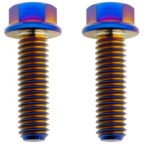 Tusk Titanium Bolt M8 x 45mm x 1.25 Pitch 2 Pack Hex Flange 10mm Head and T40 Burnt Blue 45% Lighter (2 Packs) (M8 x 45mm) in Saudi Arabia