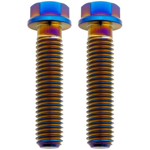 Tusk Titanium Bolt M8 x 45mm x 1.25 Pitch 2 Pack Hex Flange 10mm Head and T40 Burnt Blue 45% Lighter (2 Packs) (M8 x 45mm) in Saudi Arabia