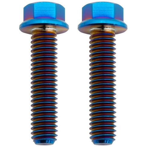 Tusk Titanium Bolt M8 x 45mm x 1.25 Pitch 2 Pack Hex Flange 10mm Head and T40 Burnt Blue 45% Lighter (2 Packs) (M8 x 45mm) in Saudi Arabia