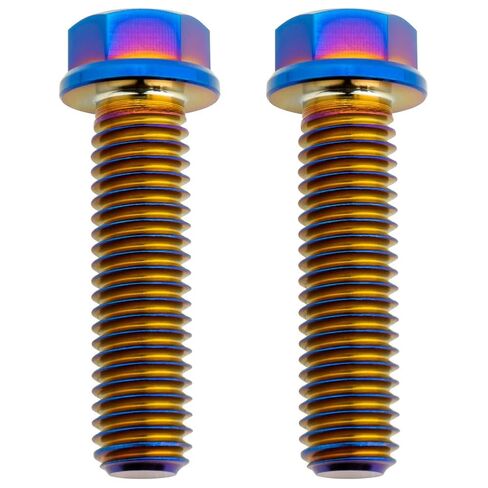 Tusk Titanium Bolt M8 x 45mm x 1.25 Pitch 2 Pack Hex Flange 10mm Head and T40 Burnt Blue 45% Lighter (2 Packs) (M8 x 45mm) in Saudi Arabia