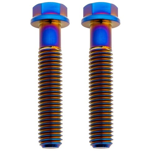 Tusk Titanium Bolt M8 x 45mm x 1.25 Pitch 2 Pack Hex Flange 10mm Head and T40 Burnt Blue 45% Lighter (2 Packs) (M8 x 45mm) in Saudi Arabia