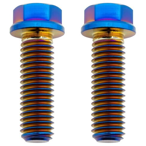 Tusk Titanium Bolt M8 x 45mm x 1.25 Pitch 2 Pack Hex Flange 10mm Head and T40 Burnt Blue 45% Lighter (2 Packs) (M8 x 45mm) in Saudi Arabia