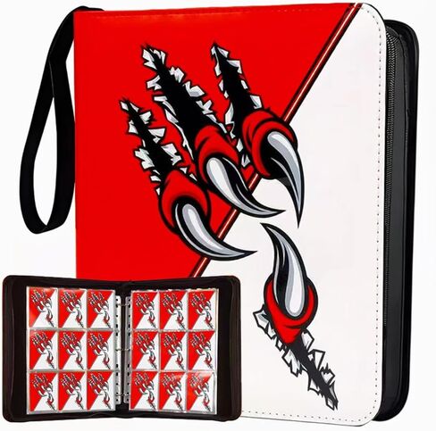 Trading Card Binder 4 Pocket with 50 Removable Sleeves, 400 Pockets Baseball Football Card Binder, 3-Ring Sports Card Collection Album, Perfect for Pokemon, Magic: The Gathering, and Yu-Gi-Oh cards in Saudi Arabia