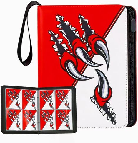 Trading Card Binder 4 Pocket with 50 Removable Sleeves, 400 Pockets Baseball Football Card Binder, 3-Ring Sports Card Collection Album, Perfect for Pokemon, Magic: The Gathering, and Yu-Gi-Oh cards in Saudi Arabia