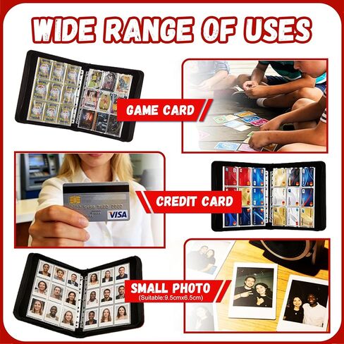 Trading Card Binder 4 Pocket with 50 Removable Sleeves, 400 Pockets Baseball Football Card Binder, 3-Ring Sports Card Collection Album, Perfect for Pokemon, Magic: The Gathering, and Yu-Gi-Oh cards in Saudi Arabia