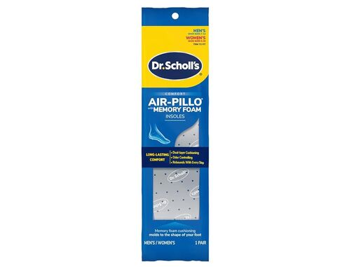 Dr. Scholl's Air-Pillow with Memory Foam Insoles, Men's Size 7-13, Women's Size 5-10, (Formerly Double Air-Pillow), 1 Pair in Saudi Arabia