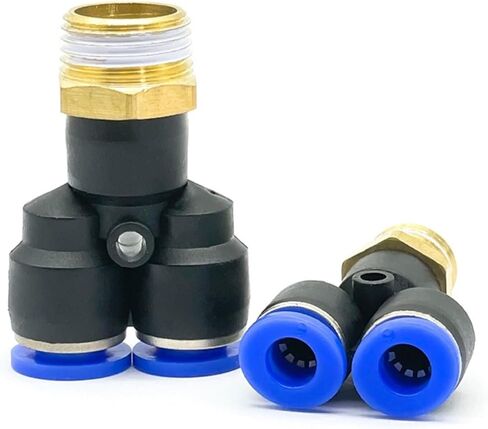 1PCS Pneumatic Air Connector Fitting PX 4mm 6mm 8/10mm Thread M5 1/8 "1/4" 3/8 "1/2" BSPT Plastic Hose Fittings Y-Shaped Tee(PX10-01) in Kuwait