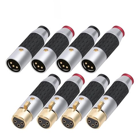 X L R موصل كابل الميكروفون XLR-أنثى أو XLR-ذكر 3-Pin مستقيم أسود أحمر التوصيل 10 قطعة (10xD1009F-أسود) in Saudi Arabia