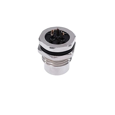 M1216 Front Pannel Connector 4pin 5pin 8pin M16 Mounting Hole Screw Threaded Male Female M12 1Pcs(Female 8pin) in Saudi Arabia