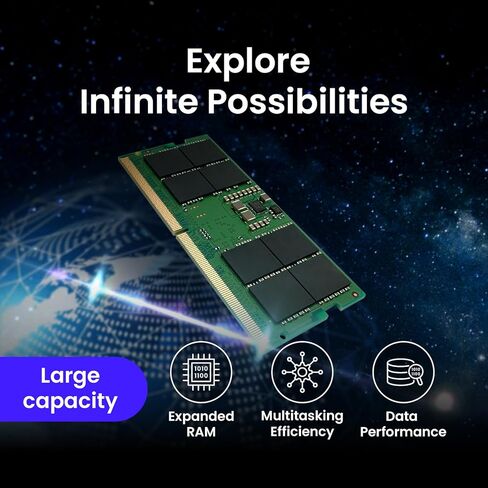 MMOMENT DDR5 SODIMM 64GB (2x32GB) 4800MHz (PC5-38400) وحدة ذاكرة الكمبيوتر المحمول (CL40 ، غير متكافئ ، 1.1V ، 262 PIN) in Kuwait