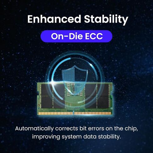 MMOMENT DDR5 SODIMM 64GB (2x32GB) 4800MHz (PC5-38400) وحدة ذاكرة الكمبيوتر المحمول (CL40 ، غير متكافئ ، 1.1V ، 262 PIN) in Kuwait