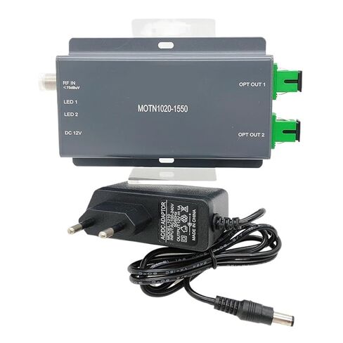 جهاز إرسال بصري FTTH CATV 1310/1550nm AGC/ATT التحكم في الطاقة الضوئية، عرض النطاق الترددي 47-1000 ميجا هرتز، مخرج ثنائي المنفذ 10 ديسيبل مللي متر (الاتحاد الأوروبي 1310) in Kuwait