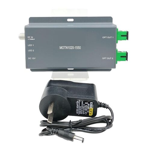 جهاز إرسال بصري FTTH CATV 1310/1550nm AGC/ATT التحكم في الطاقة الضوئية، عرض النطاق الترددي 47-1000 ميجا هرتز، مخرج ثنائي المنفذ 10 ديسيبل مللي متر (الاتحاد الأوروبي 1310) in Kuwait