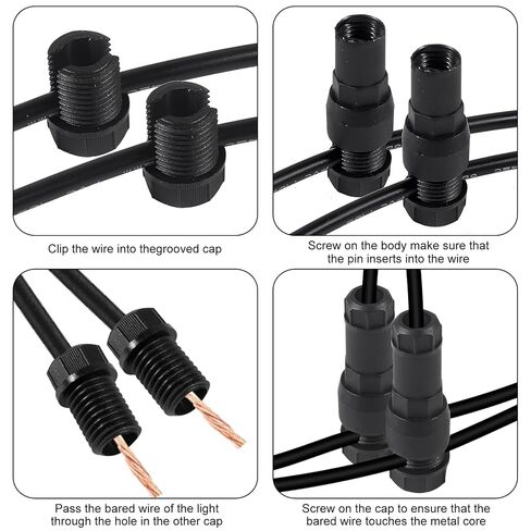10pcs Low Voltage Wire Connector Waterproof Landscape Lighting Connectors 12-14 Gauge Wire Connectors, Low Voltage Landscape Wire Connectors for Path Light Spot Light and Other Outdoor Light in Saudi Arabia