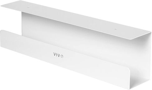VIVO Under Desk 17 inch Extra Deep Cable Management Tray, Power Strip Holder, Cord Organizer, Wire Tamer for Office and Home, White, DESK-AC16-1CW in Saudi Arabia