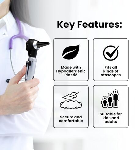 Zyrev ZetaLife Otoscope Tips (Pack of 100) - Plastic Otoscope Specula Tips, Disposable Ear Specula - 2.5mm Disposable Covers in Saudi Arabia