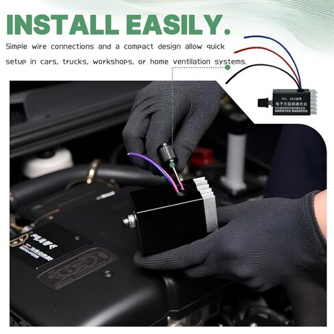 جهاز تحكم في سرعة محرك التيار المستمر 2 قطعة تيار مستمر 12 فولت 24 فولت 10 أمبير منظم سرعة إلكتروني بدون خطوات مفتاح تحكم في سرعة المروحة 12 فولت للتحكم في سخان مروحة السيارة والشاحنة in Kuwait