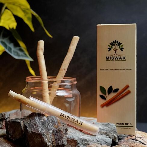 Sticks - Pack of 10 Natural Toothbrush Sticks with Wooden Holder | Sewak Sticks for Teeth | Authentic Peelu Wood (Salvadora Persica) | Teeth Whitening & Gum Strengthening in Saudi Arabia