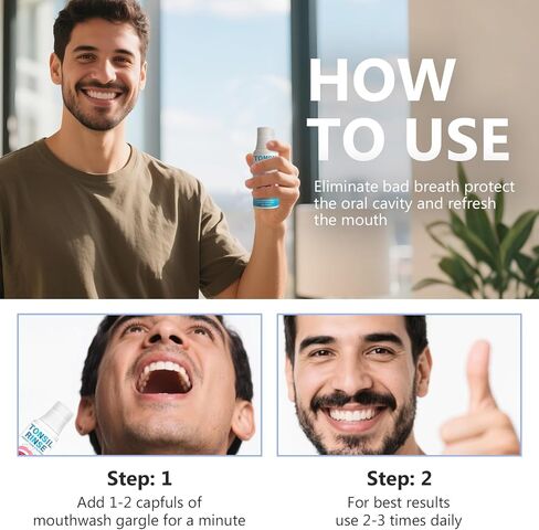 Tonsil Stone Remover, Tonsil Stone Mouthwash to Help Soothe Tonsils, Soothes Dry Mouth & Freshens Breath in Kuwait