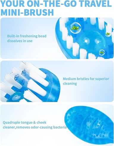 5 في 1 فرشاة أسنان صغيرة للاستعمال مرة واحدة بحجم مناسب للسفر مع معجون أسنان وخيط تنظيف الأسنان ومكشطة اختيار ولسان، مغلفة بشكل فردي، مجموعة محمولة للعناية بالفم، 24 عبوة، مزيج من 4 نكهات in Kuwait