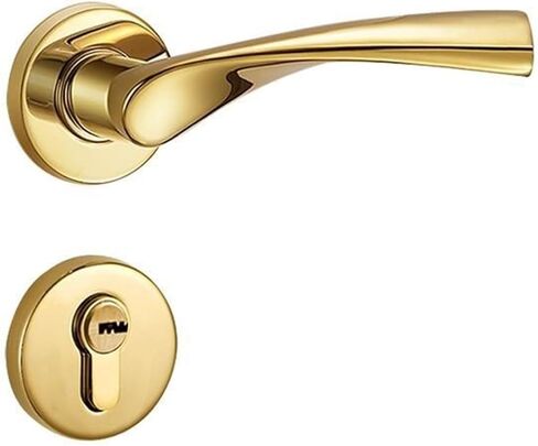 304 Stainless Steel Split Lock HC3011 Handle Lock Round Cover Indoor Door Lock Office Door Lock(Steel Color) in Saudi Arabia