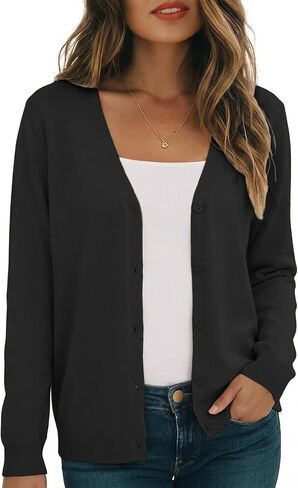 Womens Soft Cropped Cardigan Knit Casual Lightweight Shrug Sweater Tops in Saudi Arabia
