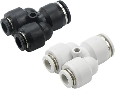 Pneumatic Connector Y-shaped Reducer Tee White Plastic Quick Plugs PW12-8 PU Hose Connect 1Pcs(Whitepw8-4) in Kuwait