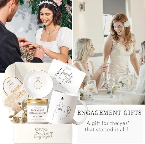 Engagement Gifts for Couples, Gift for Newly Engaged Couples, Ring Finger Coffee Mug Set, Engagement Gifts for Her, Women, Best Engaged Gift Set in Saudi Arabia