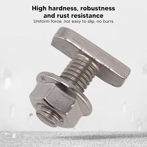 15 Set Hammer Head Bolt T Screw, T Slot Bolts M8 Stainless Steel Screws Thread T Slot Drop in Bolt for Photovoltaic and Solar Installationx in Saudi Arabia