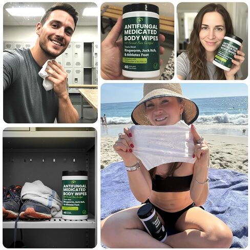 Terramed Just Think Comfort Powerful Antifungal Care Bundle with Tea Tree Oil Spray and Body Wipes for Jock Itch, Athlete’s Foot, Ringworm and Itchy Skin Relief in Kuwait