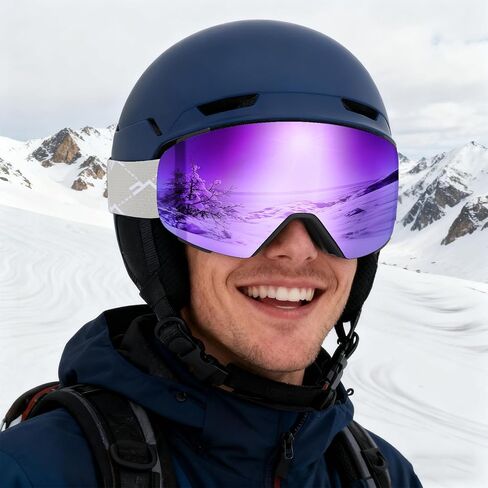 نظارات JQF Gear للتزلج فوق النظارات نظارات الثلج/التزلج على الجليد OTG مغناطيسية كاملة ريفو للرجال والنساء والبالغين للحماية من الأشعة فوق البنفسجية in Kuwait