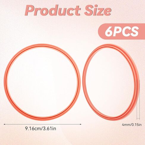 6pcs Gasket Replacement for Owala 40oz Tumbler, Rubber Lid Seal Ring Water Bottle Accessories Replacement Part Compatible with Owala 40oz Stainless Steel Cup (Grapefruit) in Saudi Arabia