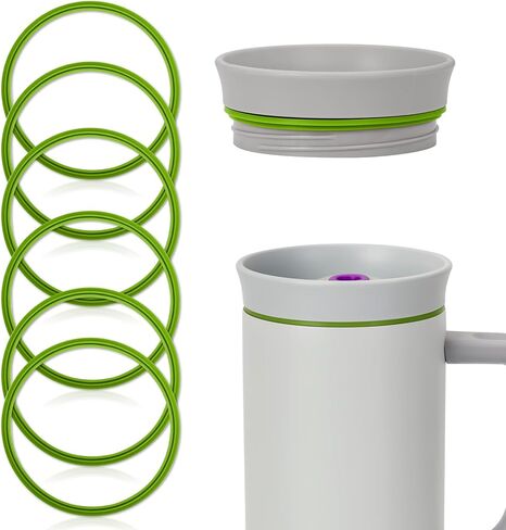 6pcs Gasket Replacement for Owala 40oz Tumbler, Rubber Lid Seal Ring Water Bottle Accessories Replacement Part Compatible with Owala 40oz Stainless Steel Cup (Grapefruit) in Saudi Arabia