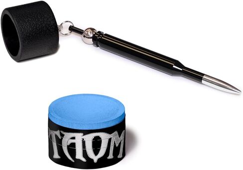 TAOM V10 Billiard Pool Cue Premium Chalk Blue - with Bullet Chalk Holder in Saudi Arabia