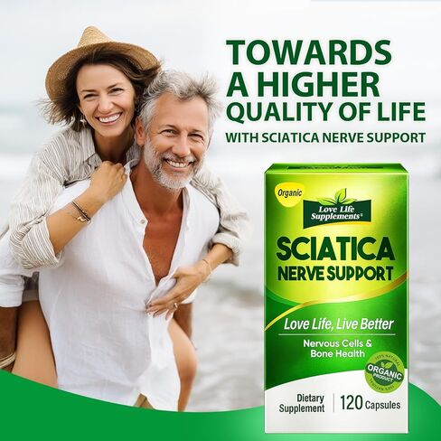 Sciatic Ner-ve Rel-ief, Soothe & Comfort Hand, Finger, Waist, Buttock, Leg, Foot, Nutritional Support Supplement Capsules for Sciatica, Natural Ingredients, Rich in Vitamins, 120 Capsules in Saudi Arabia