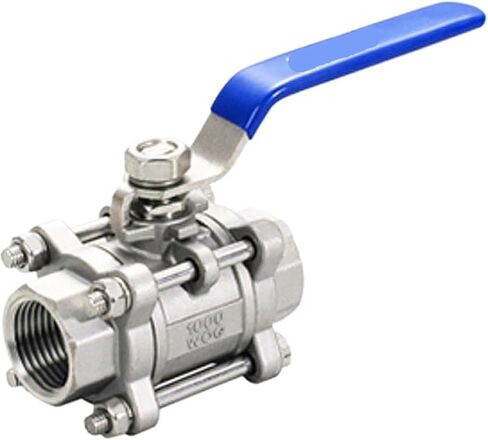 1/2" 3/4" 1" 2" Stainless Steel Threaded Ball Valve Three-Piece Ball Valve DN15 DN20 DN25 DN32 DN40 DN50(1,SS304) in Saudi Arabia