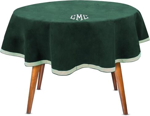 Personalized 54" Round Hunter Green Card (Bridge) Table Cover in Saudi Arabia