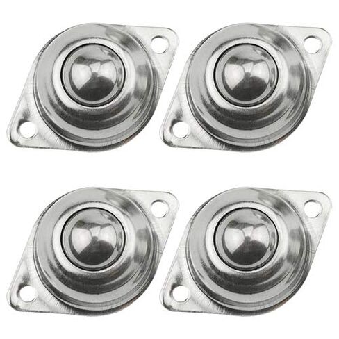 TOVOT Flange Mounted 5/8“ Ball Transfer CY-15A Roller Bearing, 8/18 Stainless Steel Bearing Table Conveyor Roller Ball, Two Hole Mounted, Load 44lbs(Pack of 4) in Saudi Arabia